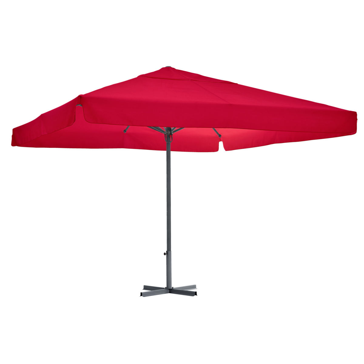VEGA Gastro Sonnenschirm Esparto Gestell anthrazit; 350x350x370 cm (LxBxH); burgund; quadratisch