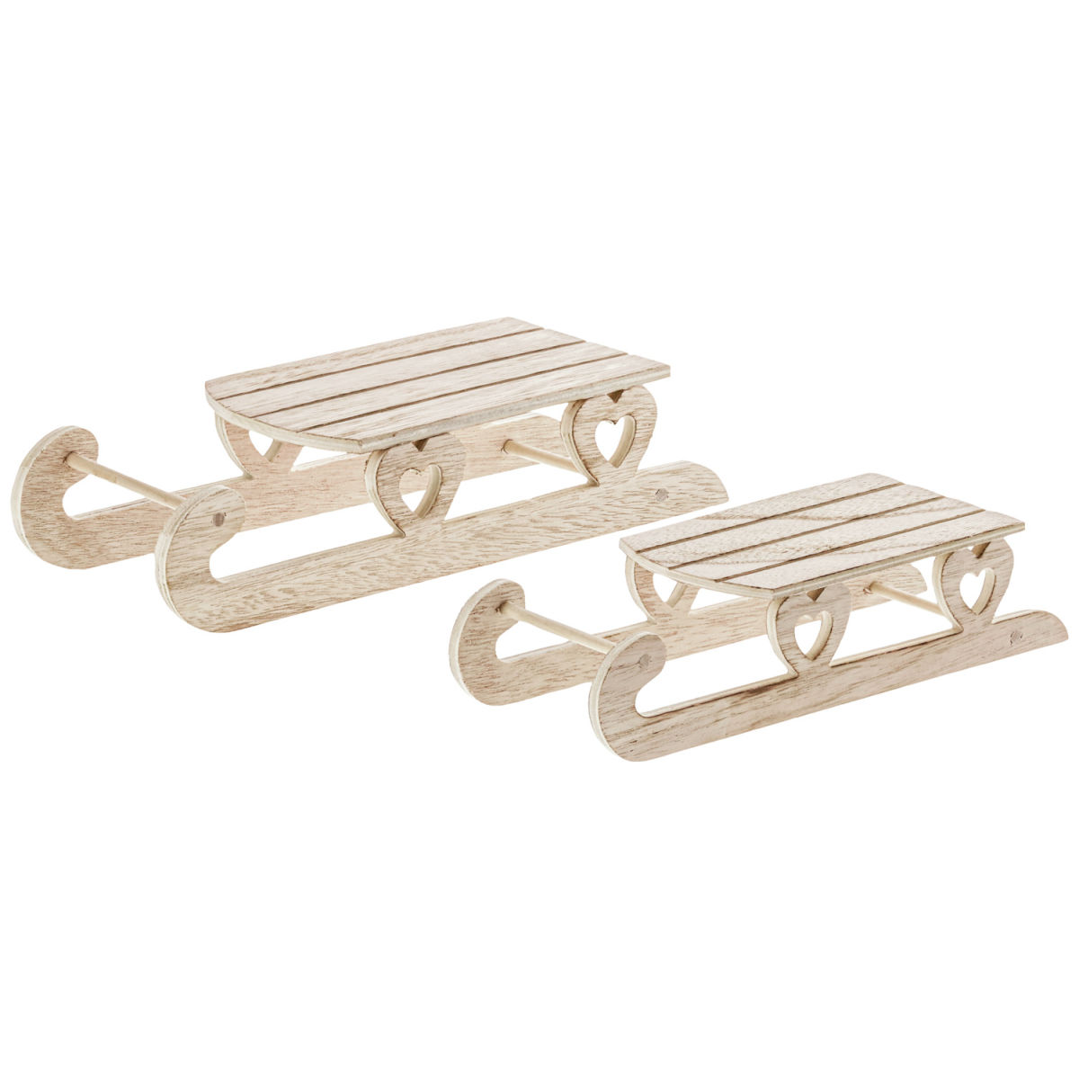 Schlitten-Set Dunja 2-teilig; 25x9x5.5 cm (BxTxH); natur