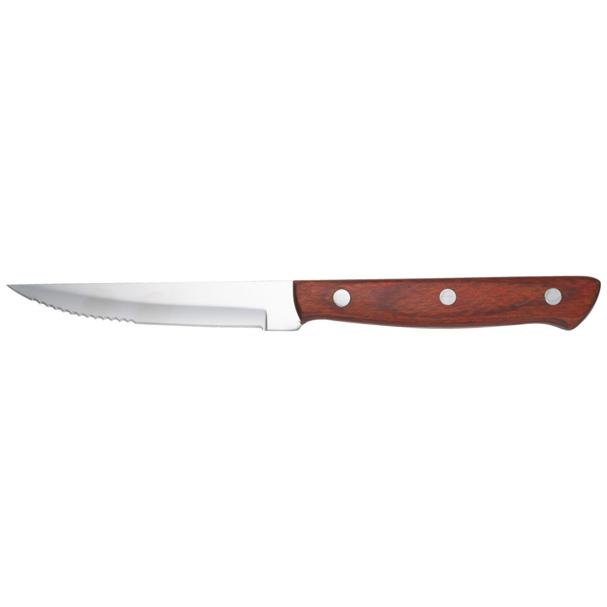 PULSIVA Pizza-/Steakmesser Salta; 22.2 cm (L); edelstahl/braun, Griff braun; 12 Stück / Pack