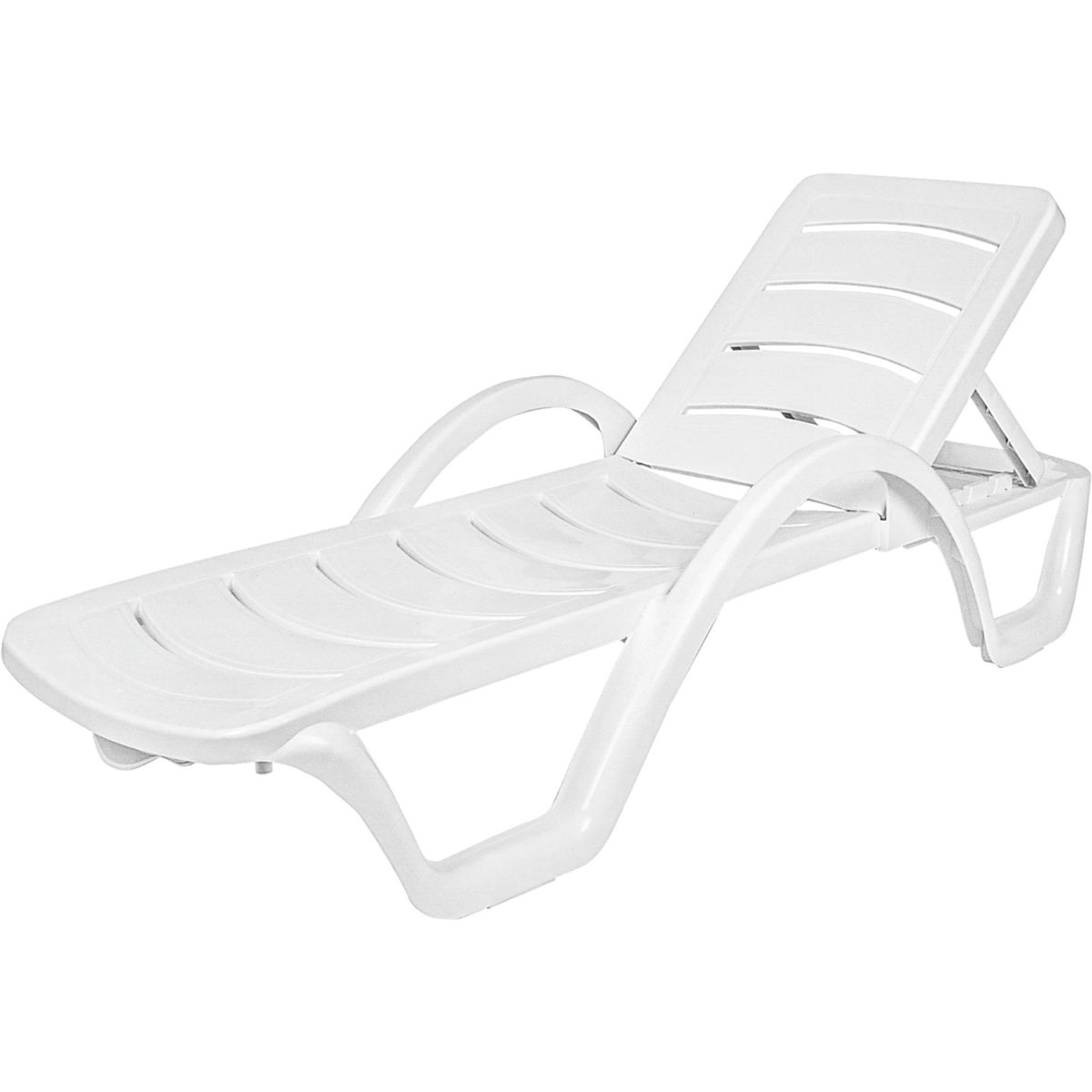 Siesta Sonnenliege Havana; 187x54x30 cm (LxBxH); weiß; 2 Stück / Pack