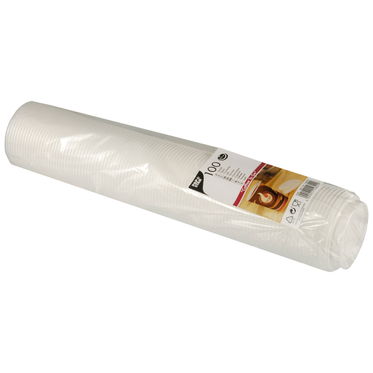 PAPSTAR Dom-Deckel, Ø 8 cm; 8x2 cm (ØxH); weiß; 1000 Stück / Pack