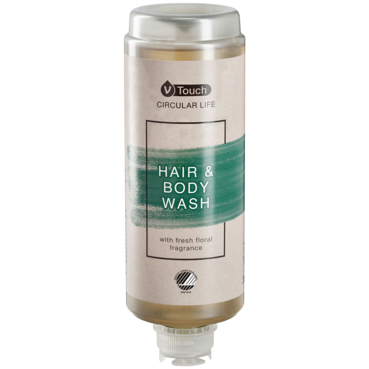 V-Touch Hotel Shampoo und Duschgel Circular Life 2 in 1 im Spendersystem; 360 ml; transparent; 18 Stück / Pack