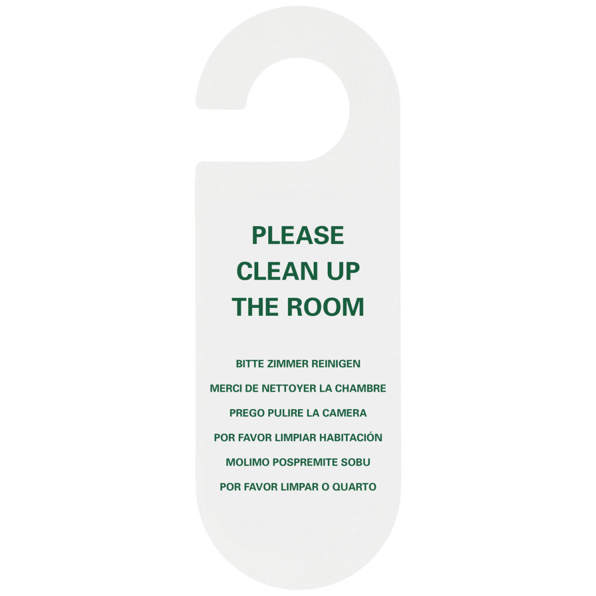 PULSIVA Türhänger Hotel Presto oval; 24x8.4 cm (LxB); weiß; oval; 10 Stück / Pack