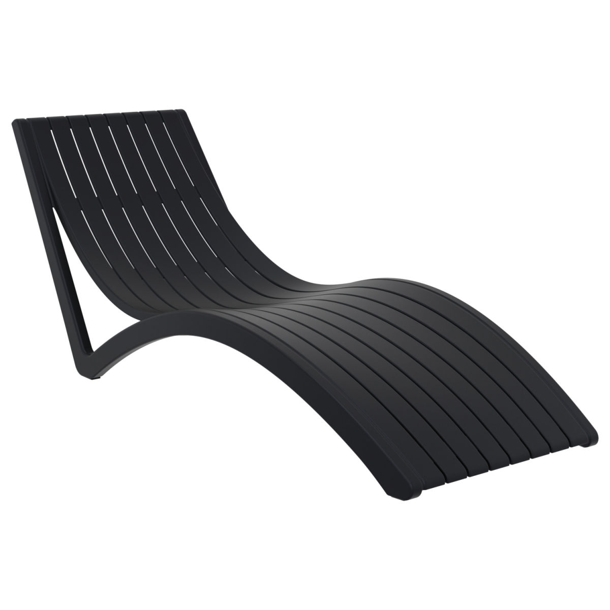 Siesta Sonnenliege Slim; 180x72x70 cm (LxBxH); schwarz