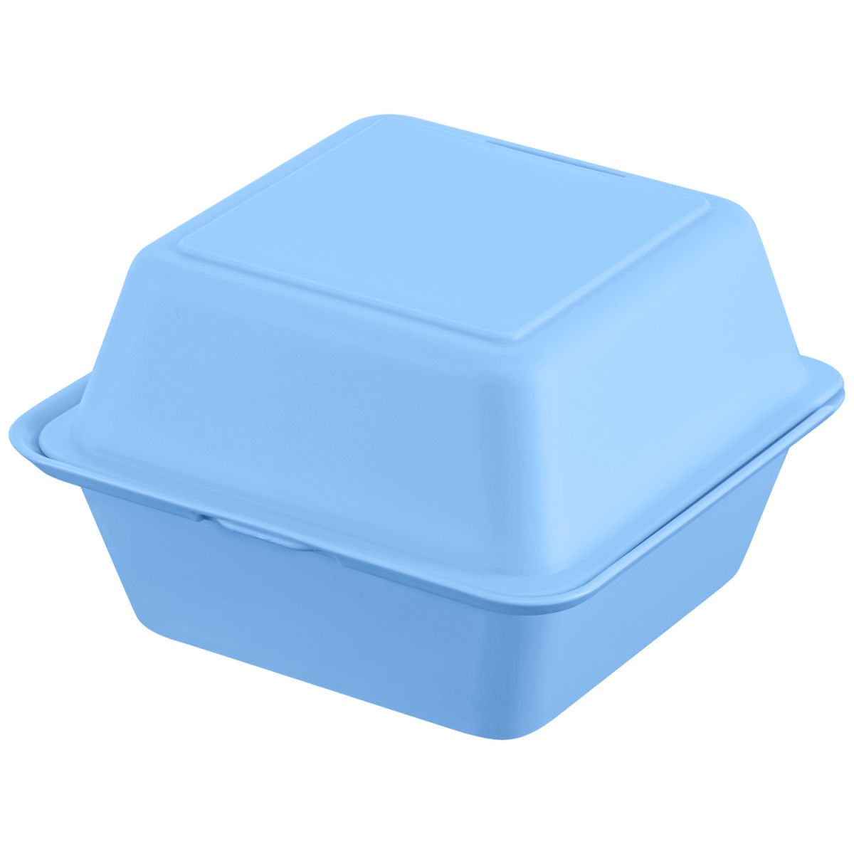 elasto REuse Mehrweg Burger-Box Yari; 700 ml, 15.7x15.7x8.4 cm (LxBxH); blau; quadratisch; 25 Stück / Pack