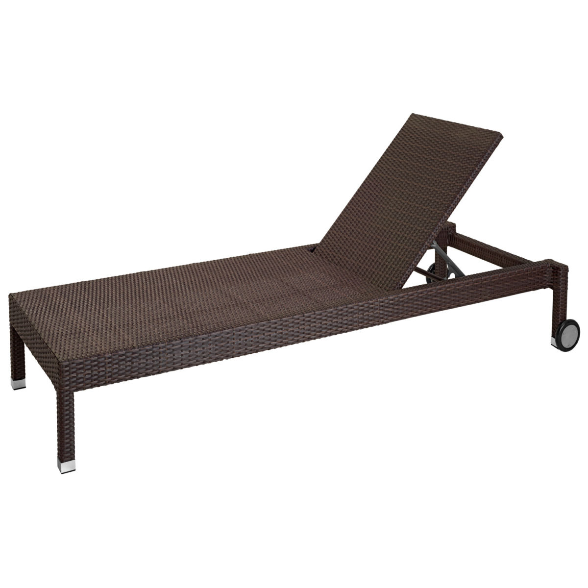 VEGA Sonnenliege Metropolitan; 202x83.5x34 cm (LxBxH); Sitz dunkeltaupe, Gestell dunkeltaupe