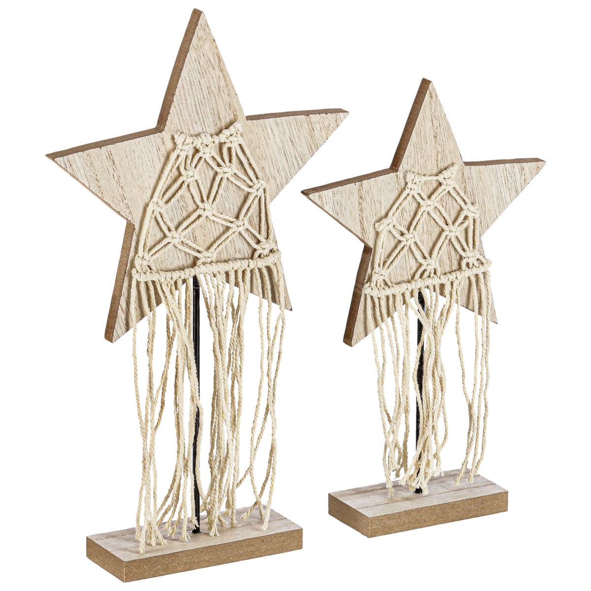 Deko-Sterne Katana 2-teilig; 15x4.5x25 cm (BxTxH); braun