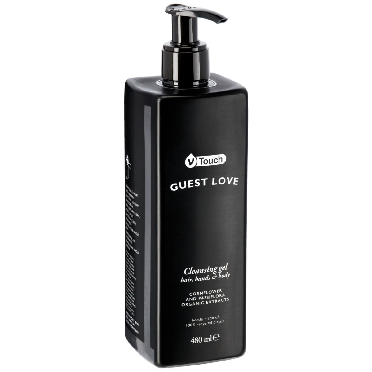 V-Touch Hotel Shampoo und Duschgel Guest Love 3 in 1 im Pumpspender; 480 ml; transparent; 18 Stück / Pack