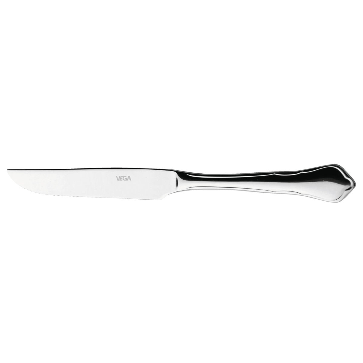 VEGA Pizza-/Steakmesser Chippendale; 22.2 cm (L); silber, Griff silber; 12 Stück / Pack