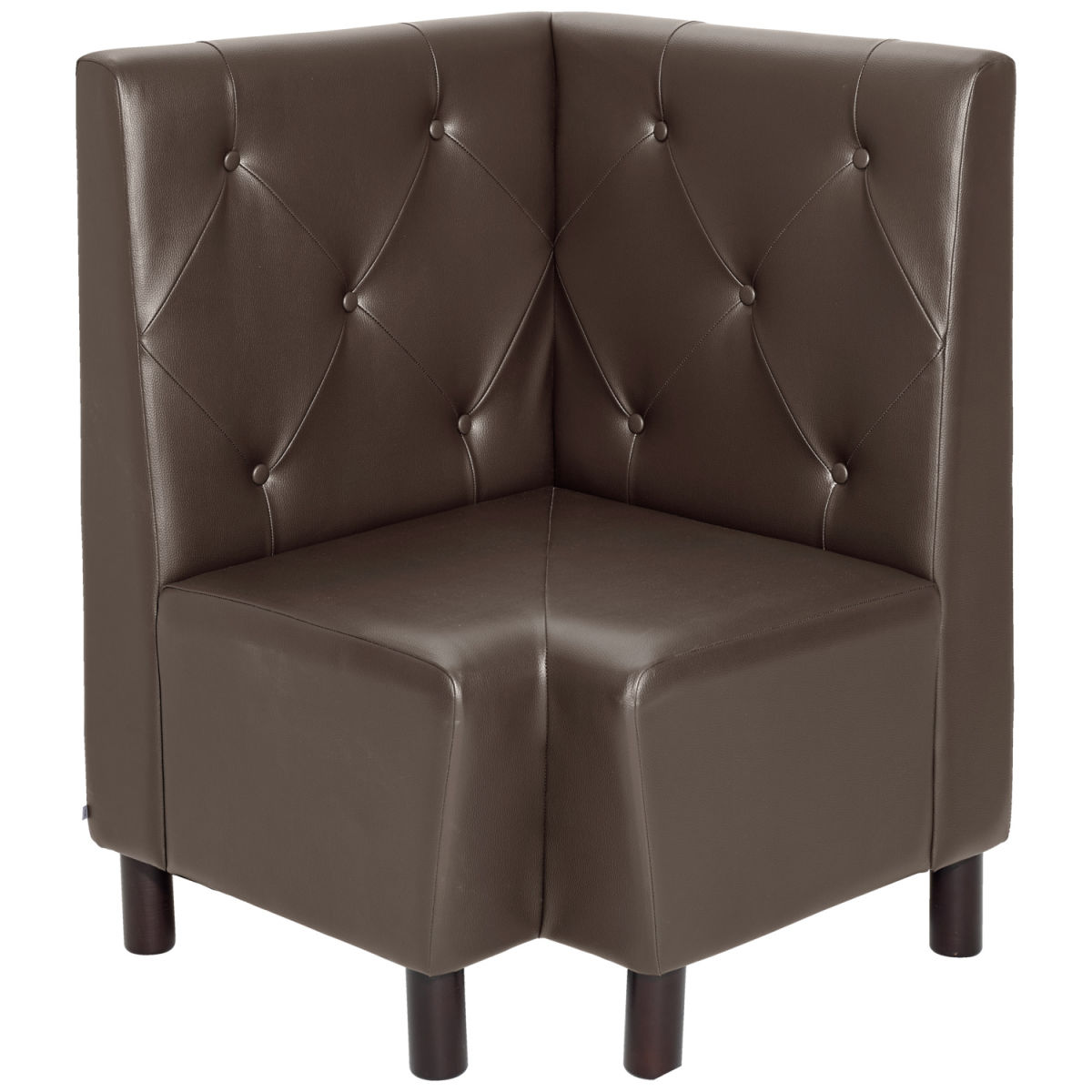 VEGA Eckbank Lerida Kunstleder; 75x75x102 cm (BxTxH); braun