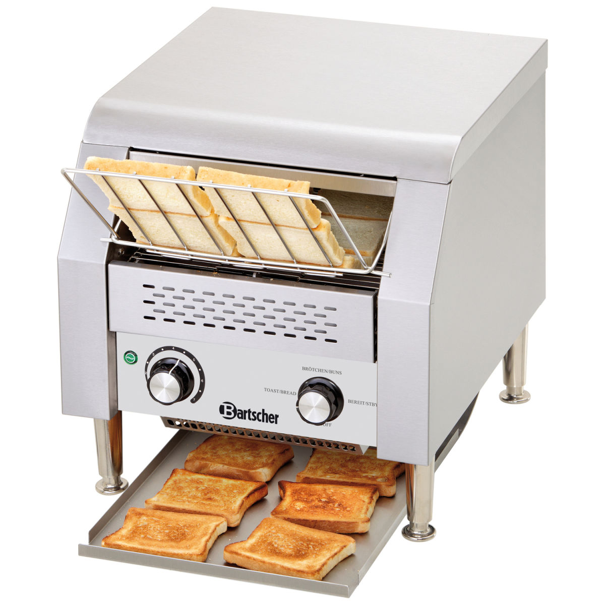 Bartscher Durchlauf-Toaster, 150 Scheiben/h; 36.8x42x39 cm (BxTxH); silber