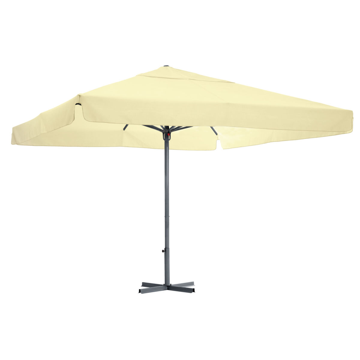 VEGA Gastro Sonnenschirm Esparto Gestell anthrazit; 350x350x370 cm (LxBxH); ecru; quadratisch