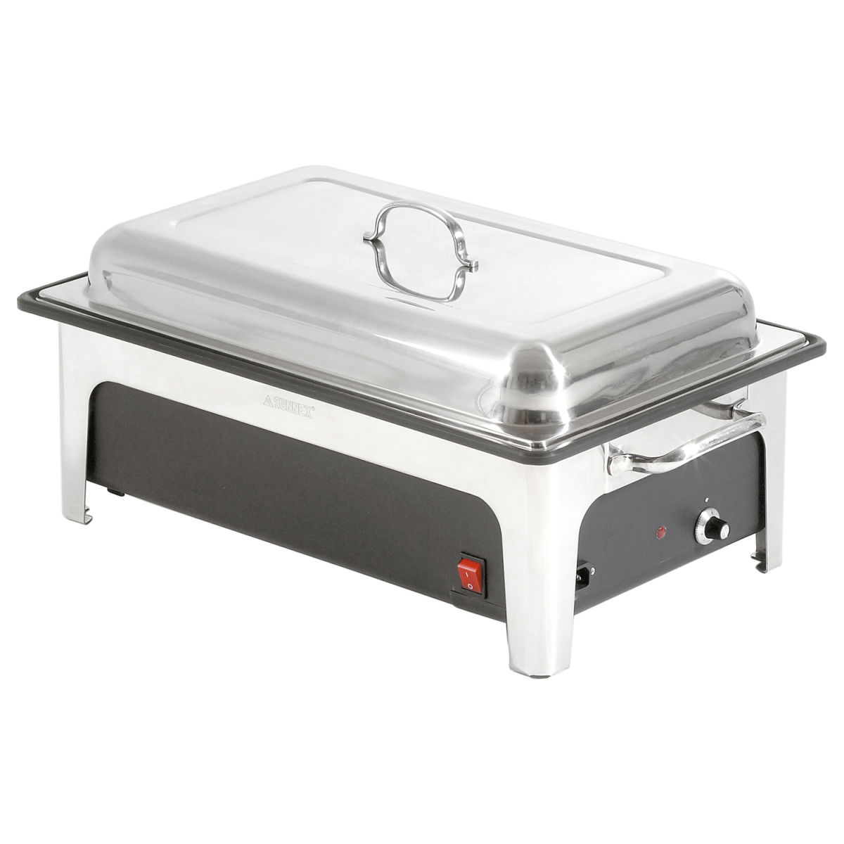 Bartscher Elektro-Chafing-Dish, 1/1 GN , h=100 mm; Größe GN 1/1, 13.5 l, 36x35.7x28.7 cm (BxTxH); silber; rechteckig