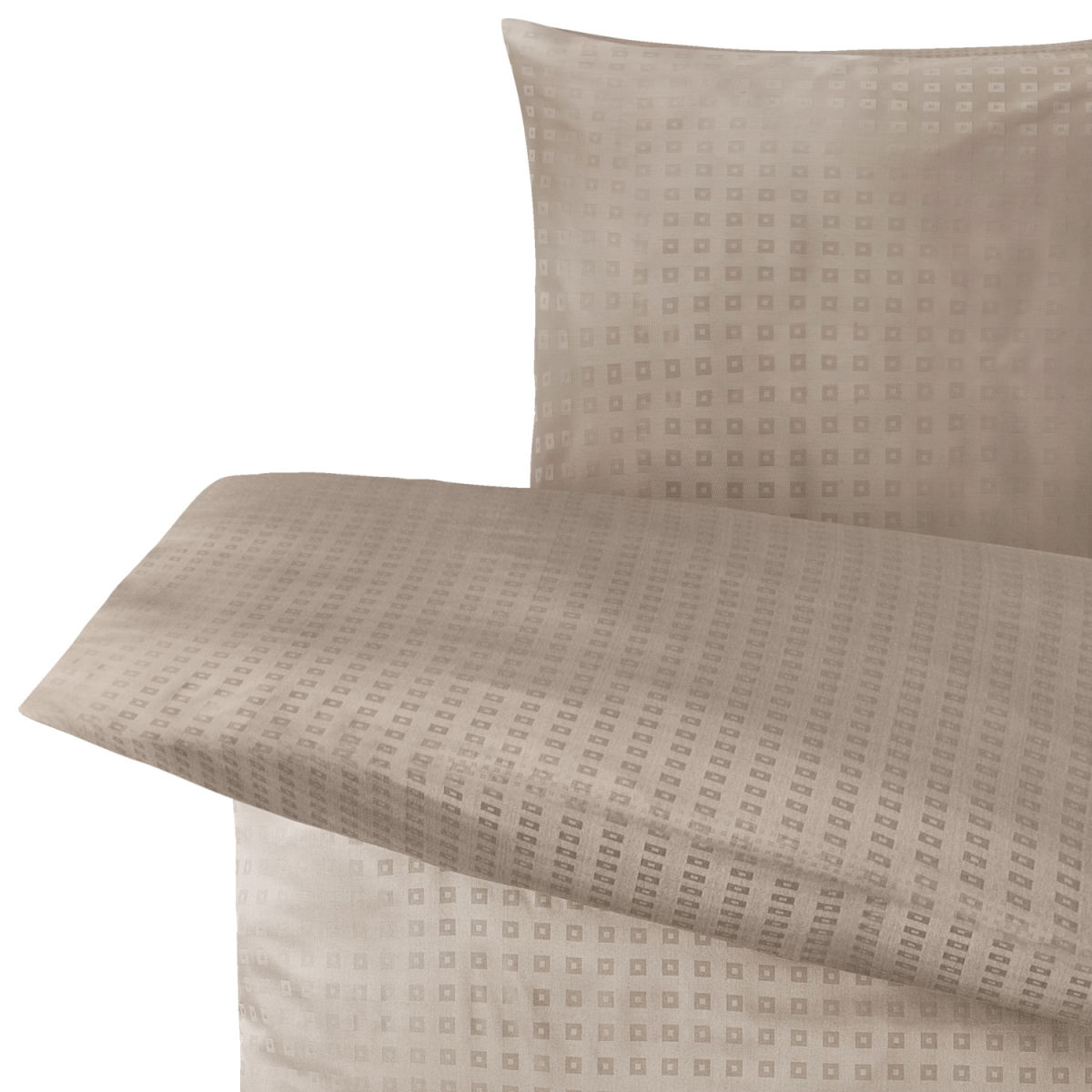 ERWIN M. Bettgarnitur Cube; 155x220 cm (BxL), 80x80 cm (LxB); taupe