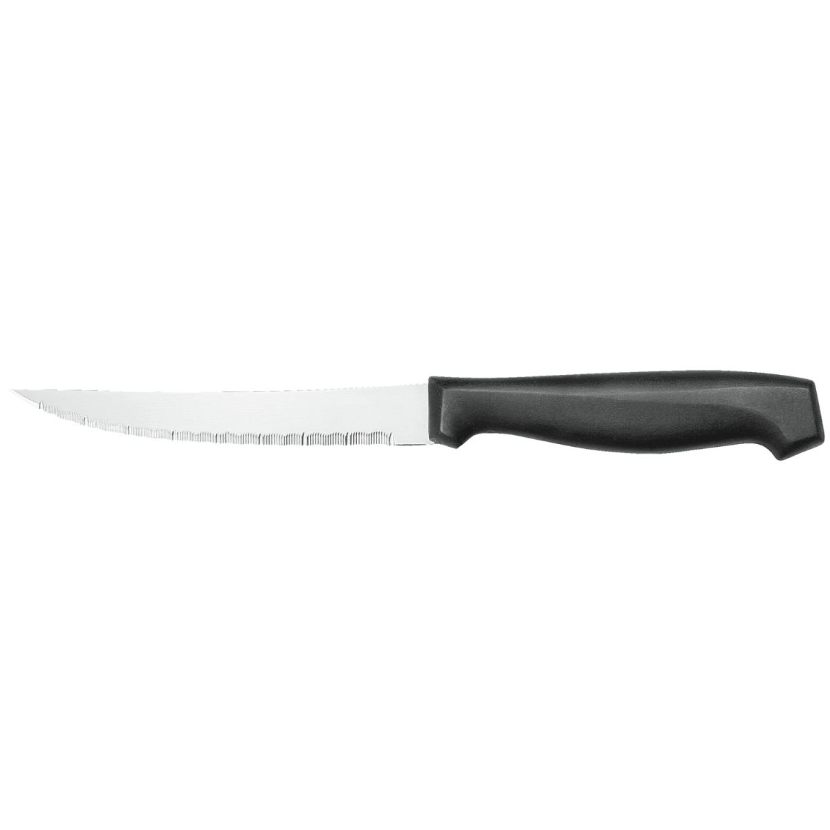 PULSIVA Steak-/Pizzamesser York; 22 cm (L); schwarz/silber; 12 Stück / Pack