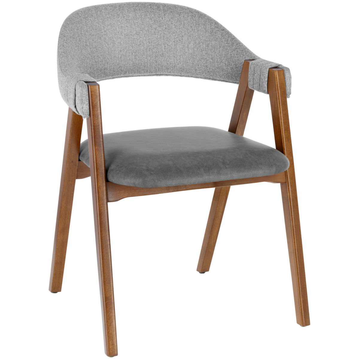 VEGA Armlehnstuhl Imano Kunstleder, Stoff; 59x62x76 cm (BxTxH); Sitz anthrazit, Gestell tabak gebeizt