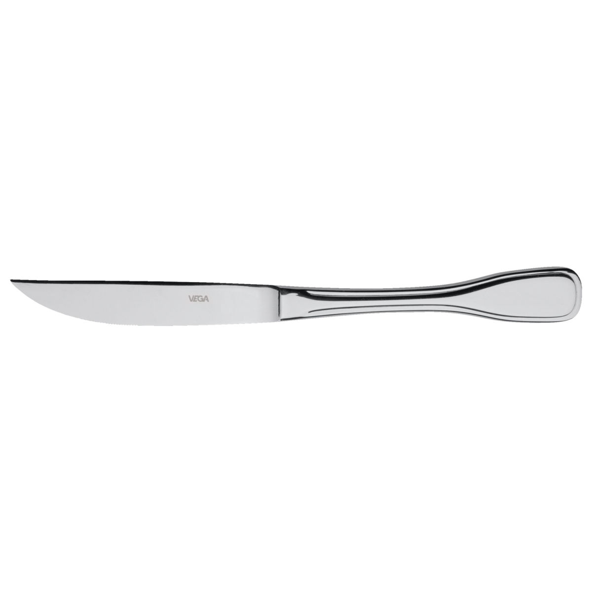 VEGA Pizza-/Steakmesser Spaten; 22.4 cm (L); silber, Griff silber; 12 Stück / Pack