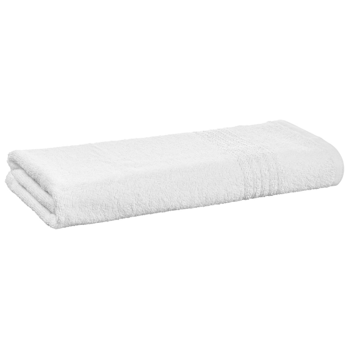 ERWIN M. Badetuch Classico mit Bordüre; 100x150 cm (BxL); weiß; 5 Stück / Pack