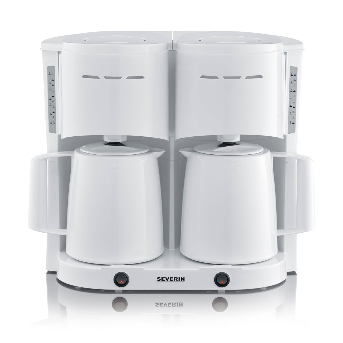 Severin Duo-Filterkaffeemaschine; 41x44.8x31.5 cm (BxHxT); weiß