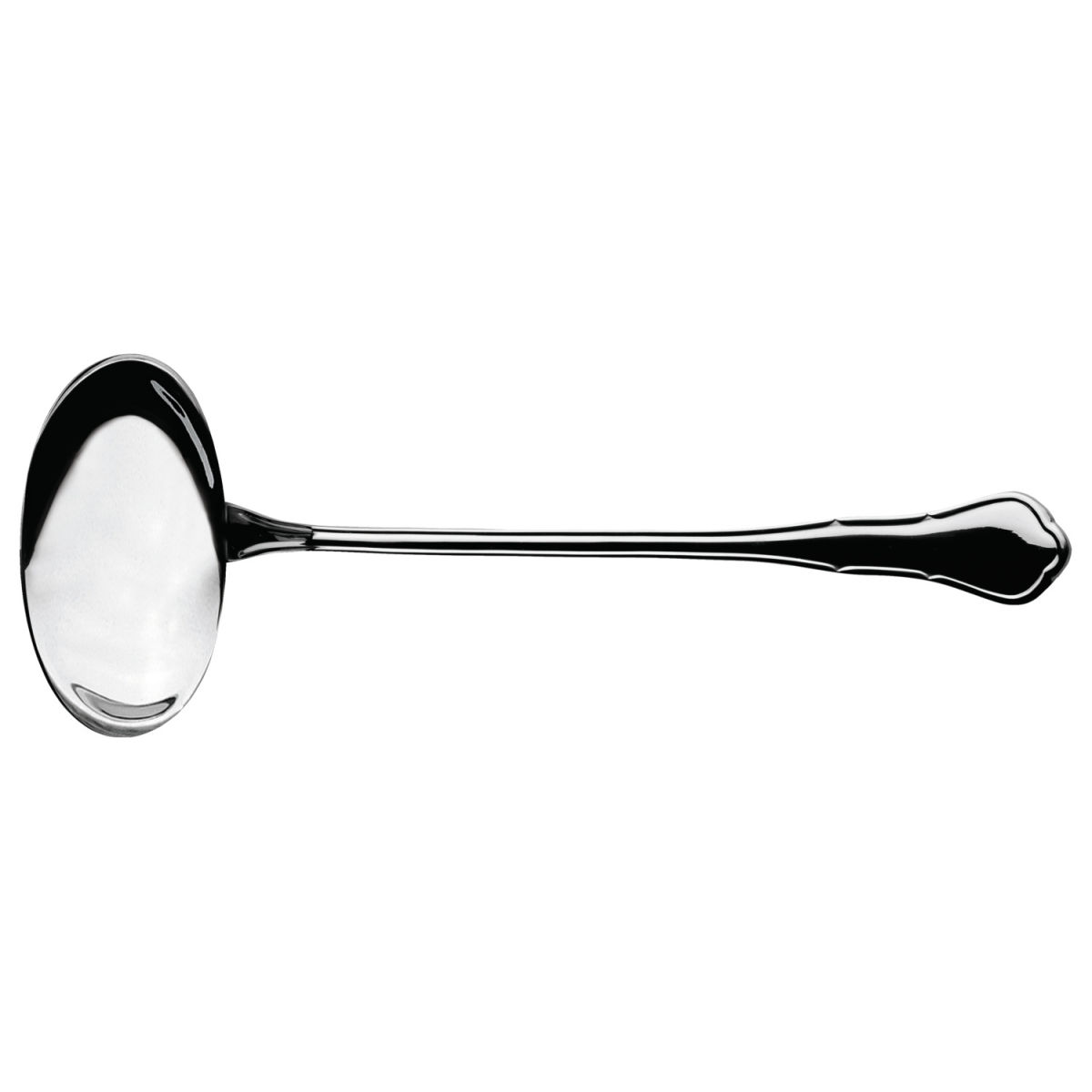 VEGA Suppenschöpfer Chippendale; 100 ml, 27 cm (L); silber, Griff silber