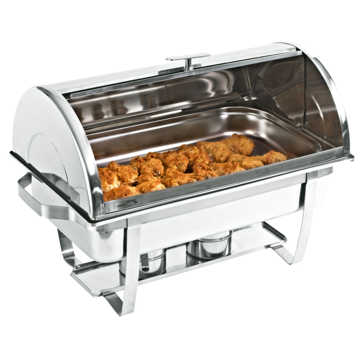 PULSIVA Chafing-Dish Armonio; Größe GN 1/1, 4 l, 61x35x40 cm (BxTxH); silber; rechteckig