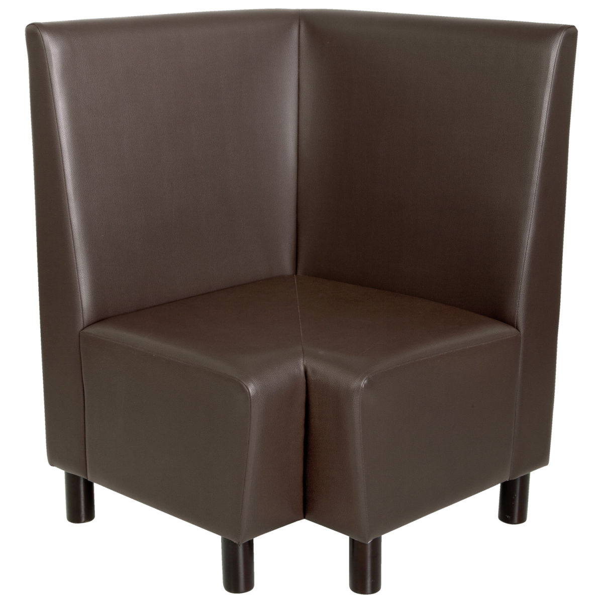 VEGA Eckbank Medley; 75x75x102 cm (BxTxH); Sitz braun, Gestell buche wenge