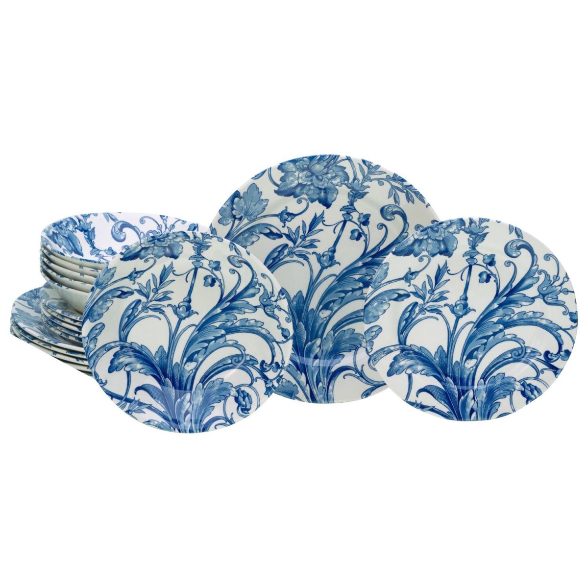 CreaTable Venecia rot WL - Tellerset 18-tlg; blau