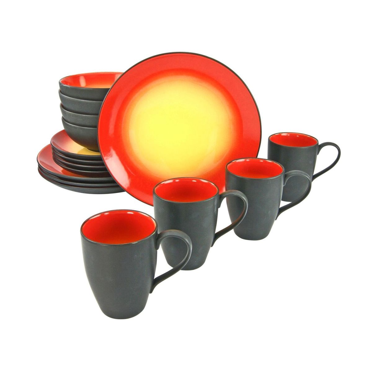 CreaTable HOT GREEN - Kombiservice 16-tlg; rot