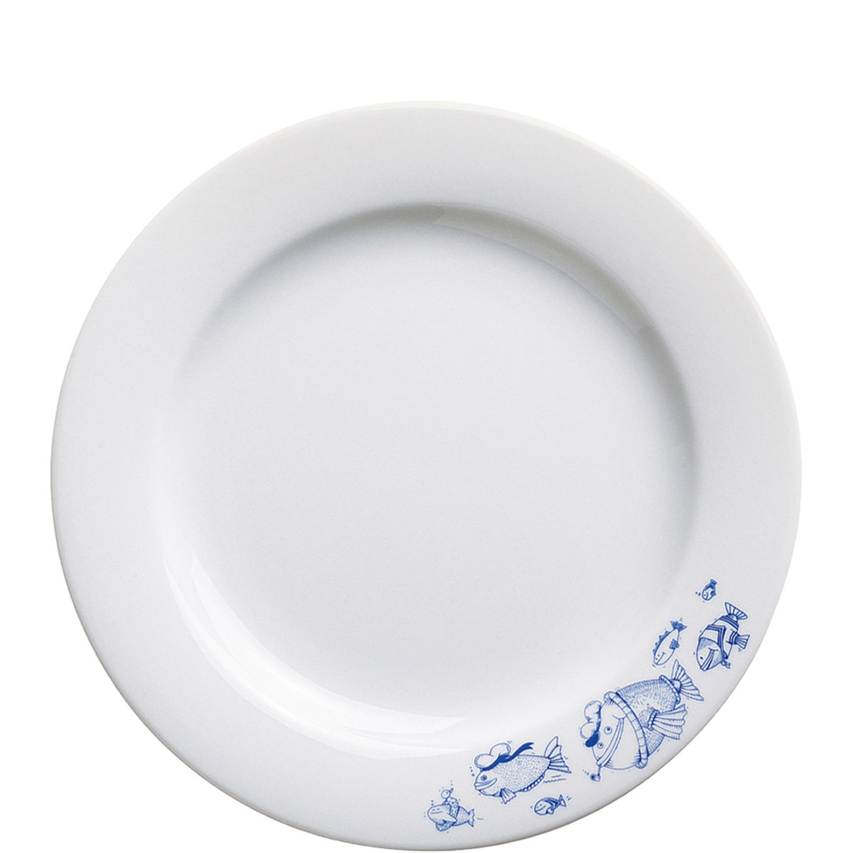 Kahla Brunch-Teller Ahoi Marie Fische; 22.6x2.5 cm (ØxH); blau; rund; 6 Stück / Pack