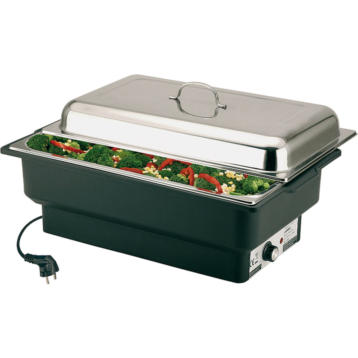 APS Elektro-Chafing Dish, 1/1 GN; Größe GN 1/1, 8.5 l, 57x35x28 cm (BxTxH); silber; rechteckig