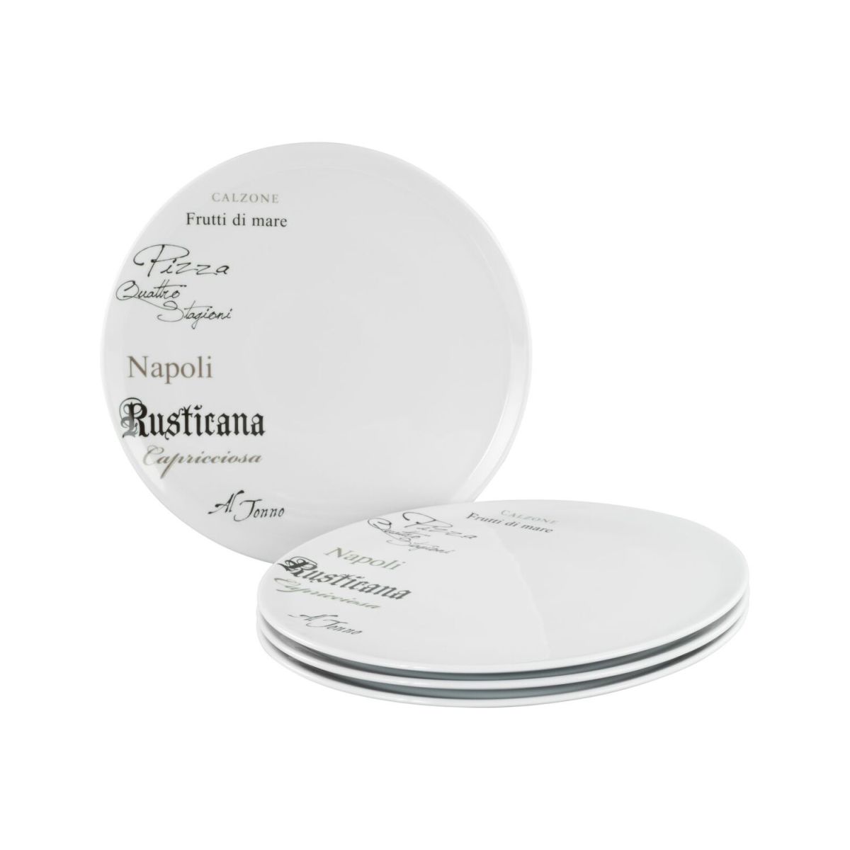 CreaTable Europa GUSTOSO - Pizzateller 33 cm 4-tlg; 33x2 cm (ØxH); weiß; rund; 4 Stück / Pack