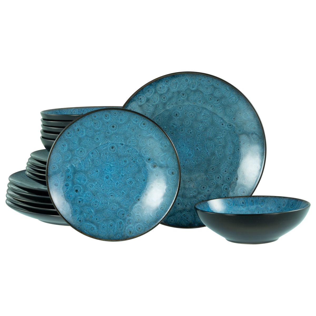 CreaTable Capri - Tellerset 18-tlg; blau