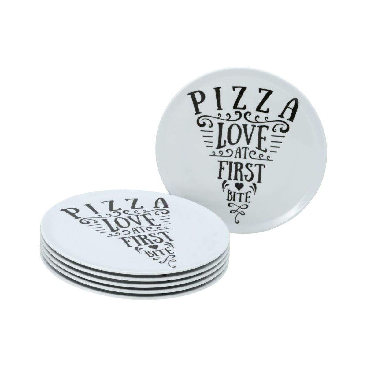 CreaTable Europa in love - Pizzateller 33 cm 6-tlg; 33x2 cm (ØxH); weiß; rund; 6 Stück / Pack