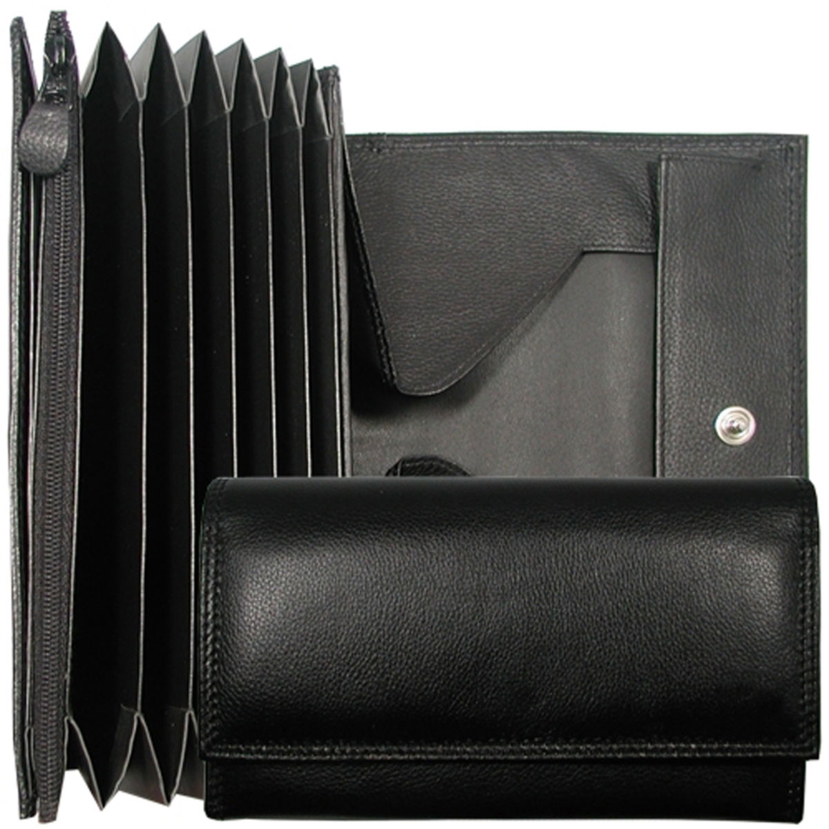 Ferducci Kellnerbörse mit Druckknopf; 18.3x10.5 cm (LxB); schwarz