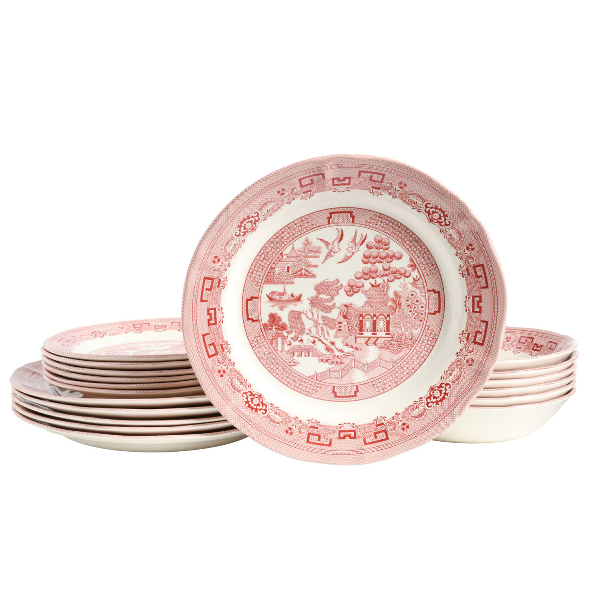 CreaTable China Town Rot WL - Tellerset 18-tlg; rot