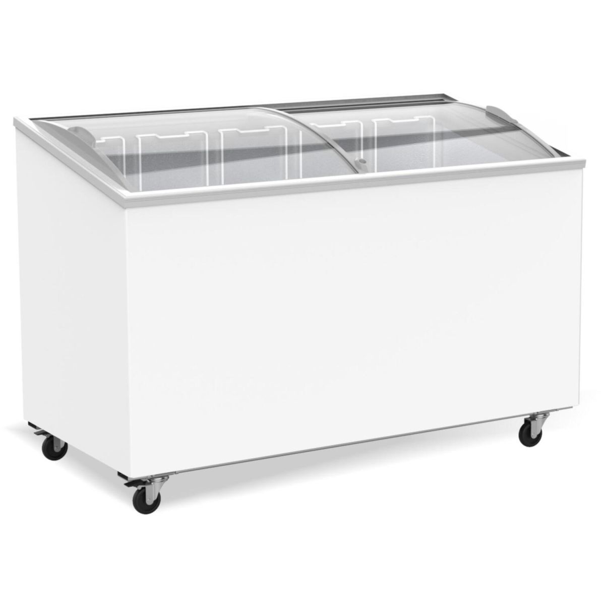 A&S Polarny Tiefkühltruhe mit Glasschiebedeckeln 397 Liter 5 Körbe; 283000 ml, 131.8x90.4 cm (BxH); weiß