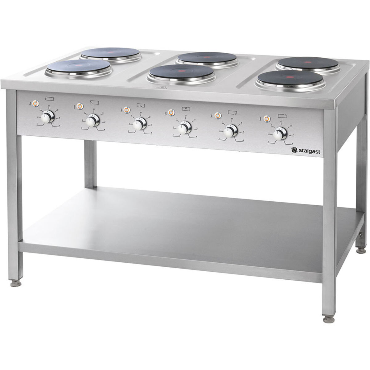 Stalgast Elektroherd Serie 700; 120x70x85 cm (BxTxH); silber