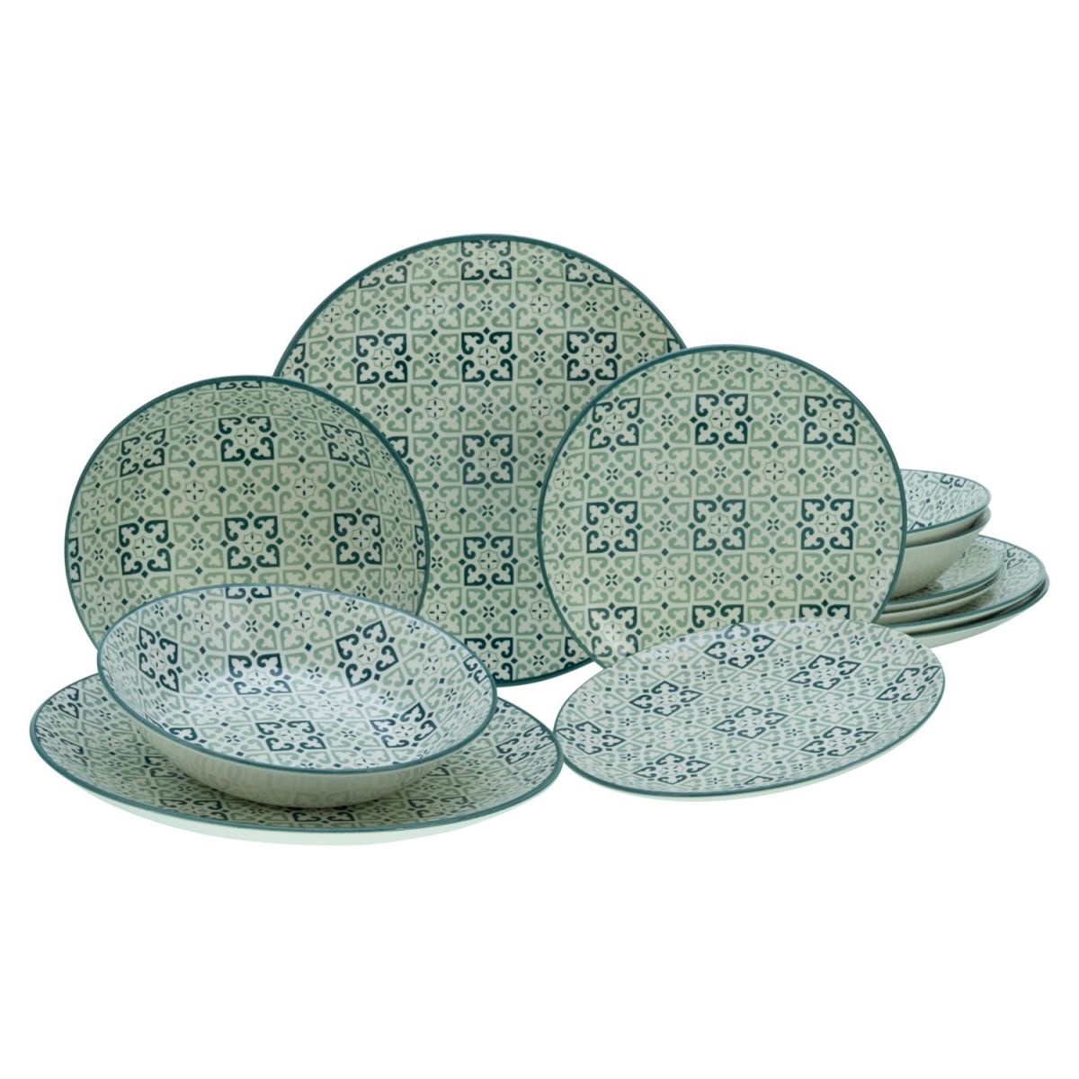 CreaTable Yara blau - Tellerset 12-tlg; mehrfarbig