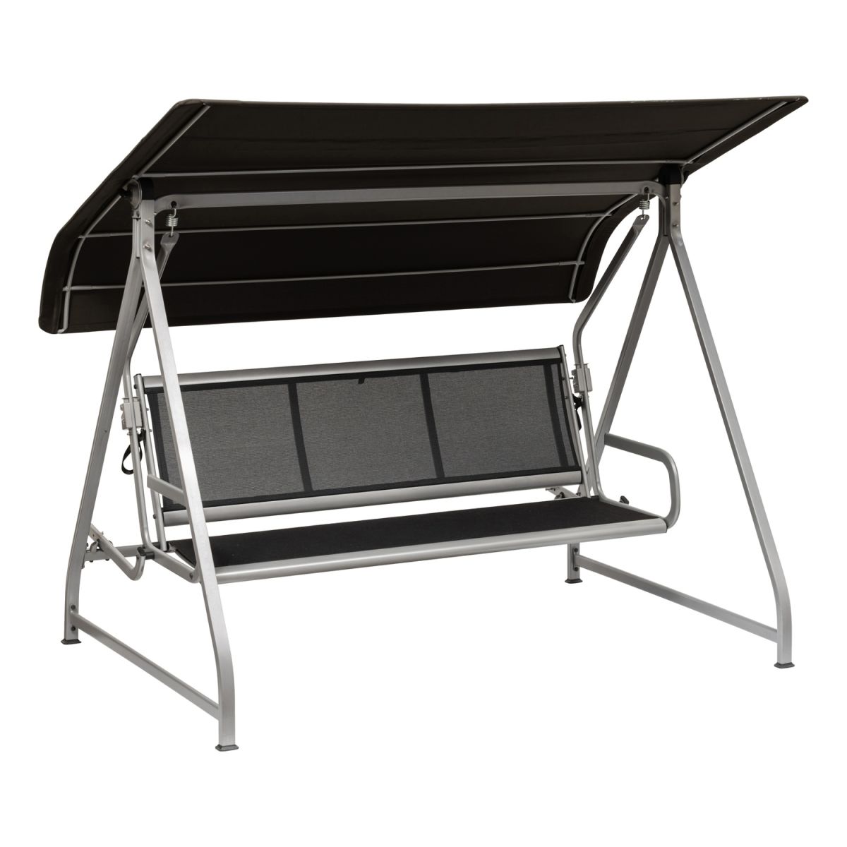 KETTLER Hollywoodschaukel PARADISO; 169x228x189 cm (BxTxH); Sitz schwarz, Gestell silber