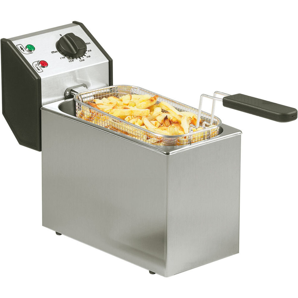 Roller Grill Fritteuse, 5 Liter; 5 l, 19x42.5x32 cm (BxTxH); silber