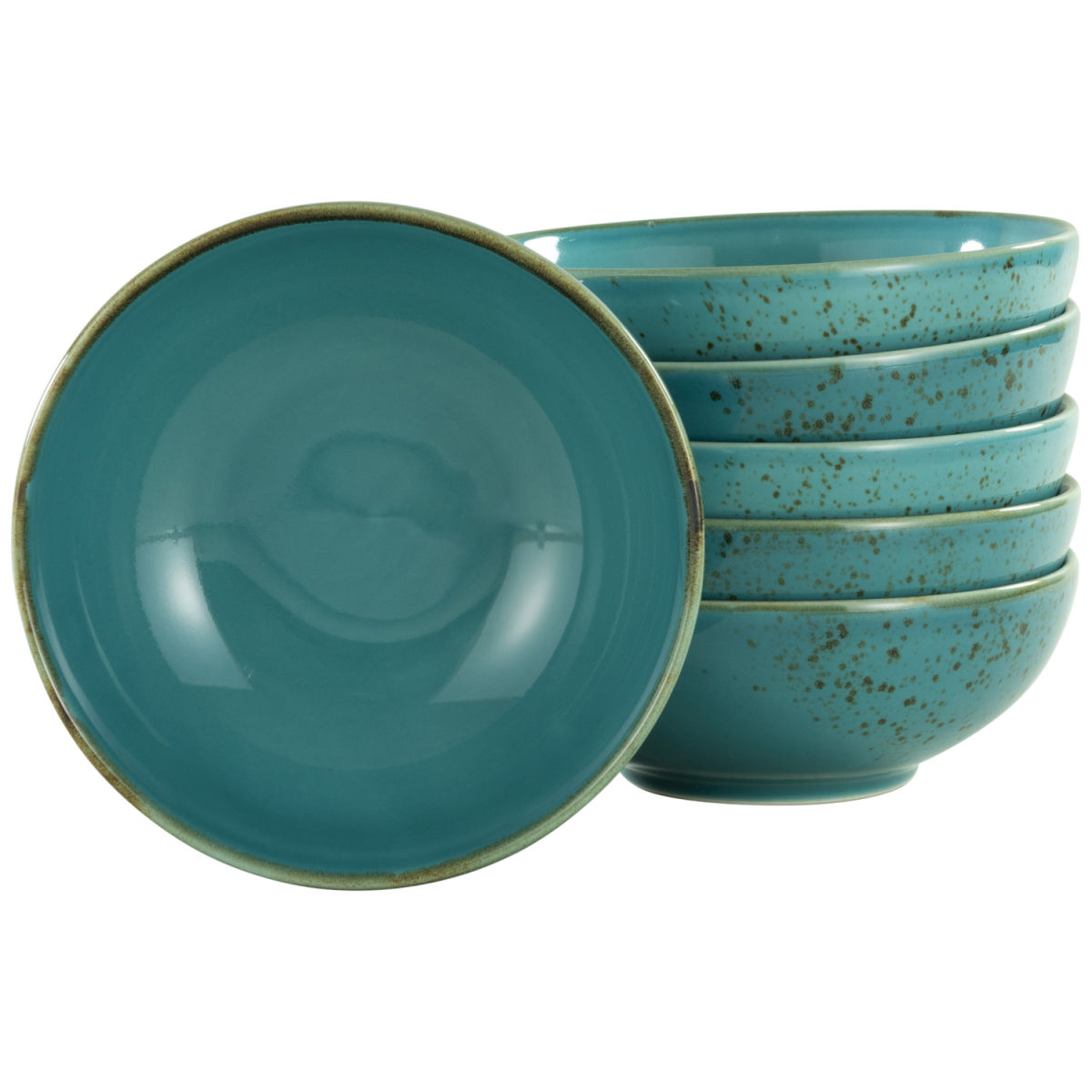 CreaTable Nature Collection - Schale 6-tlg; 400 ml, 16.5x6 cm (ØxH); petrol; rund; 6 Stück / Pack