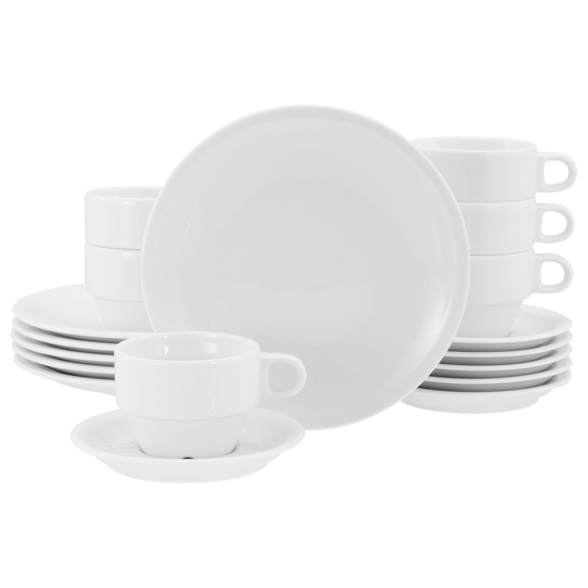 CreaTable Milano Weiss - Kaffeeservice 18-tlg; weiß