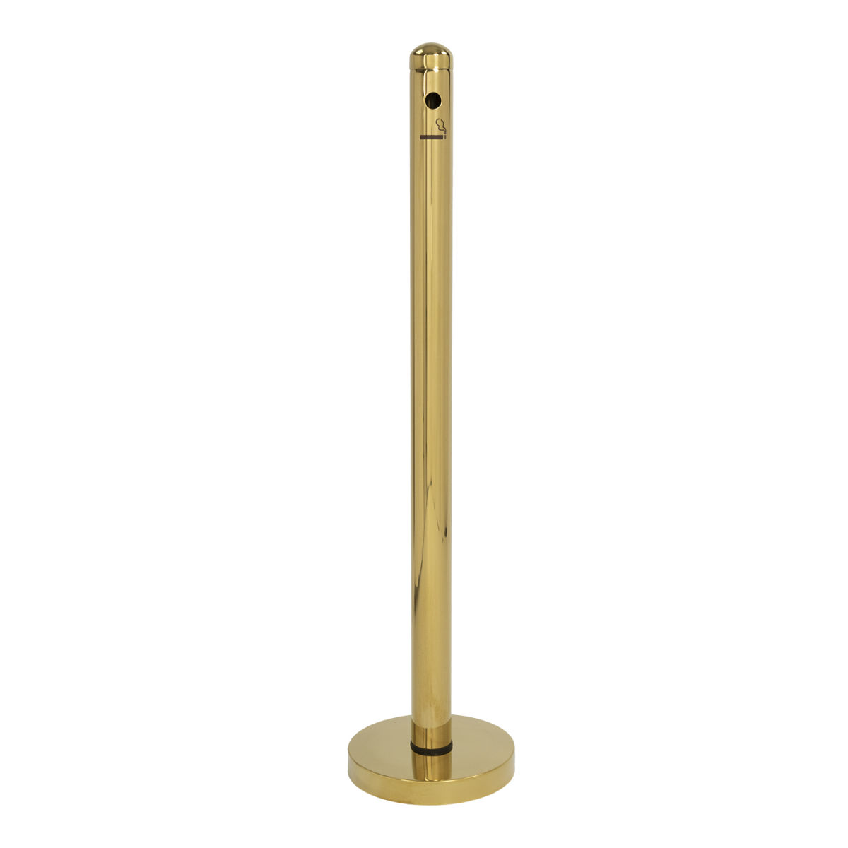 Securit Aschenbecher - Gold - Set mit Standfuß + Sockel - 105cm; 25x105x4.8 cm (BxHxT); gold