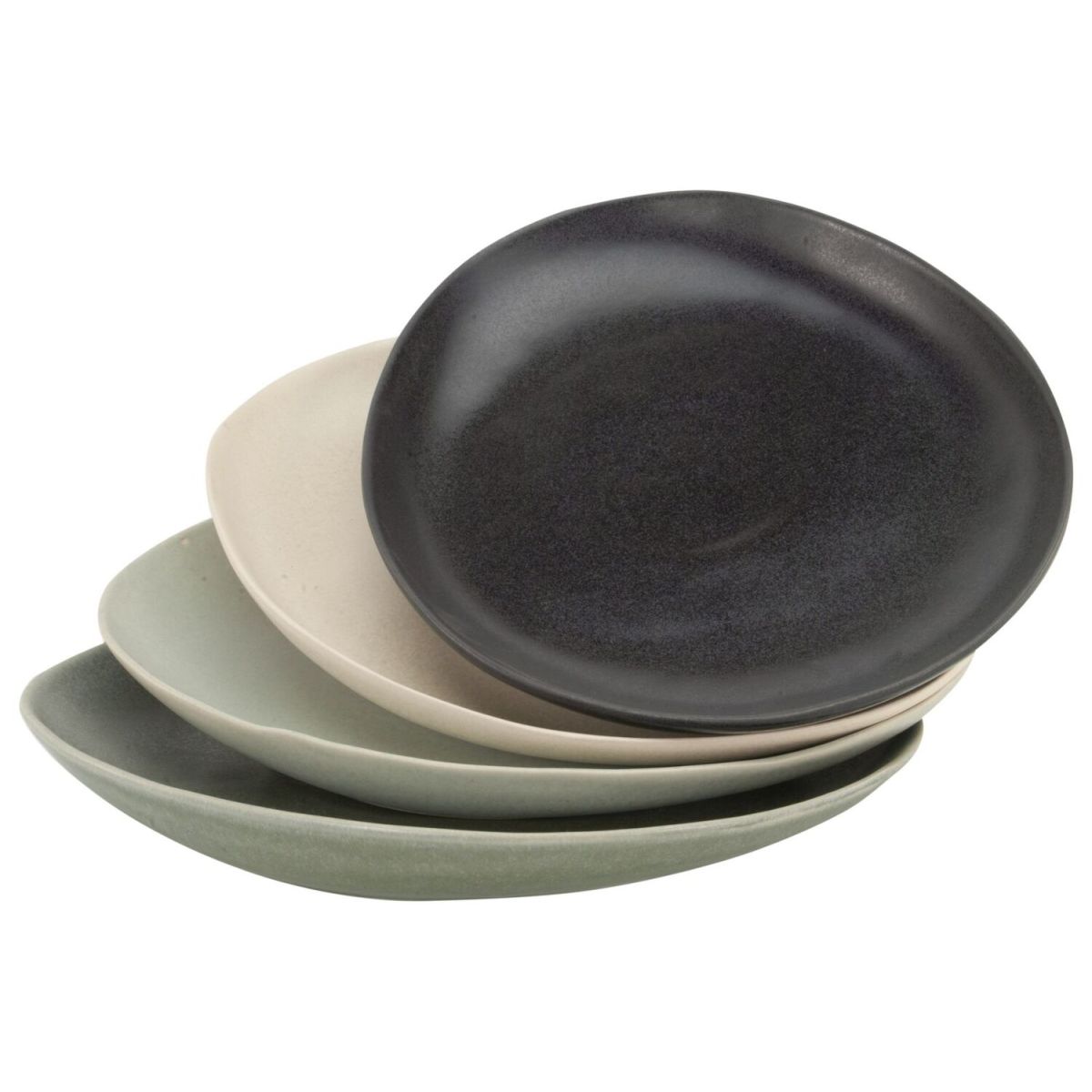 CreaTable PIETRA Bunt - Speiseteller 4-tlg; 27x20x3 cm (LxBxH); mehrfarbig; organisch