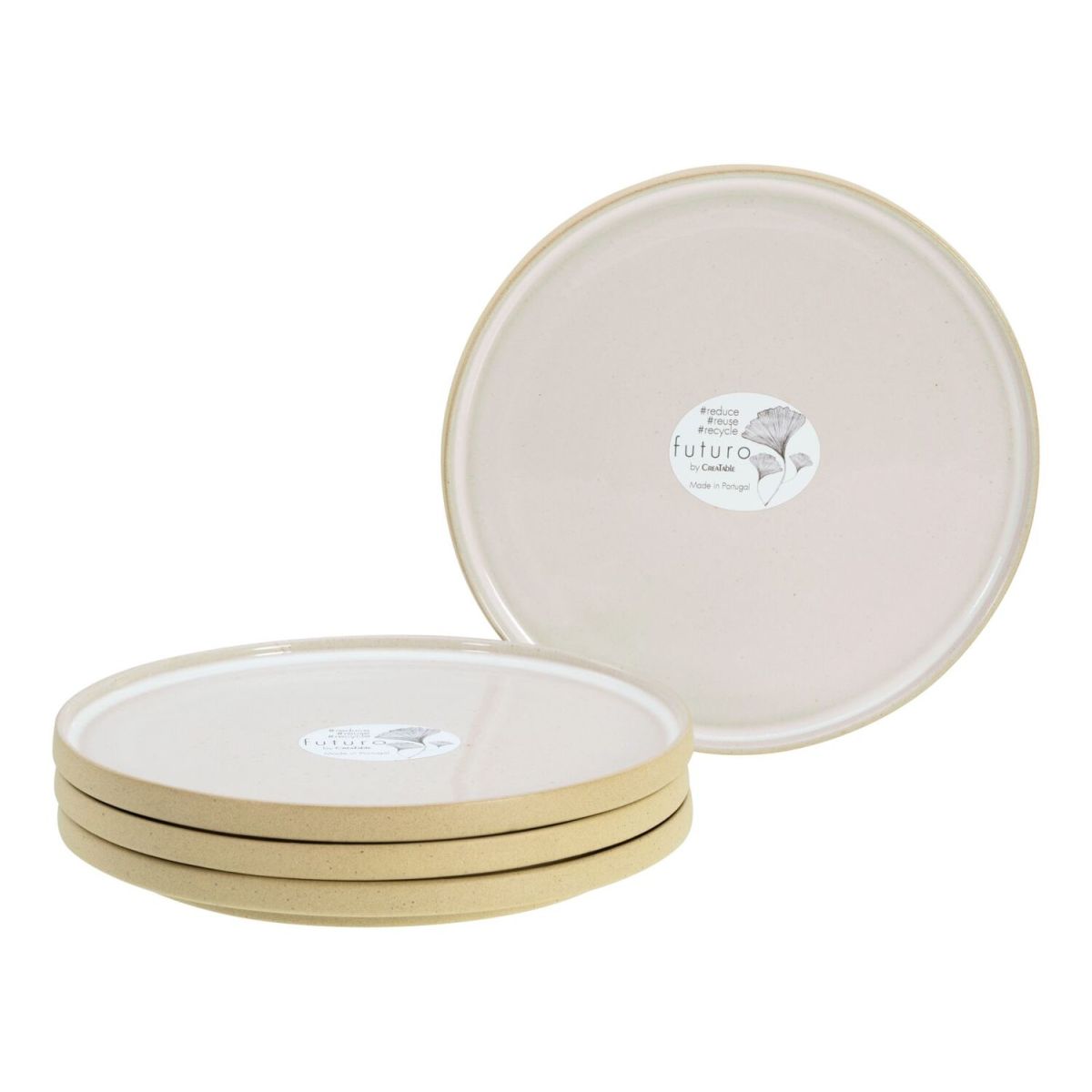 CreaTable Futuro - Dessertteller 4-tlg; 20x2 cm (ØxH); cremeweiß; rund; 4 Stück / Pack