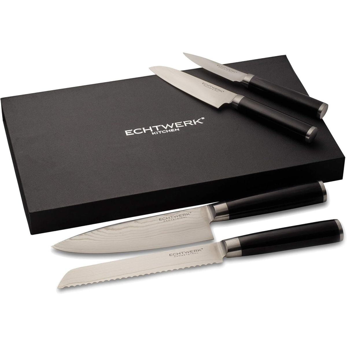 ECHTWERK Damastmesser Set 2-4; silber