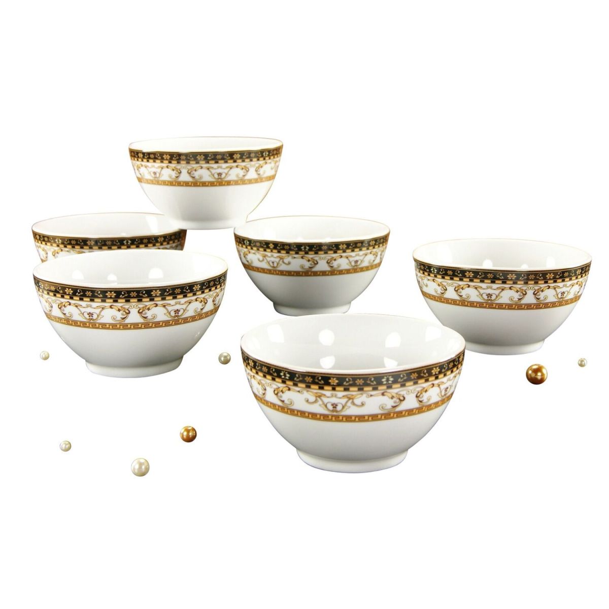 CreaTable Majestosa schwarz - 6-er Schale; 350 ml, 14 cm (Ø); schwarz; 6 Stück / Pack