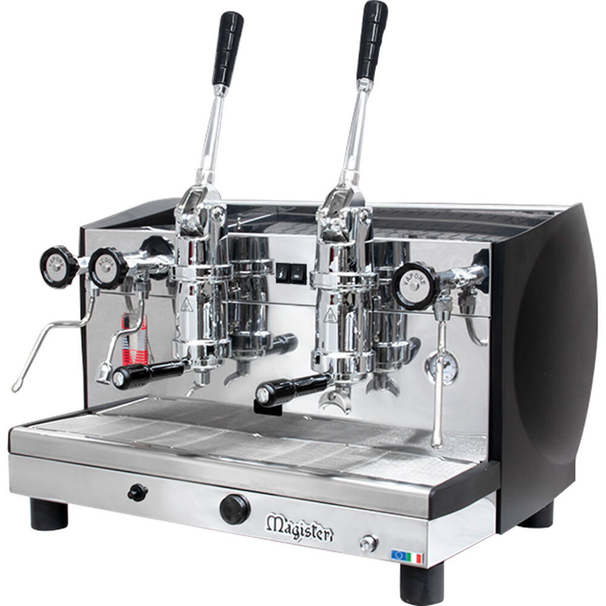 Stalgast Siebträgermaschine, 2-gruppig, automatisch, LEVA, 4,5 kW; 76x50x55 cm (BxHxT); silber