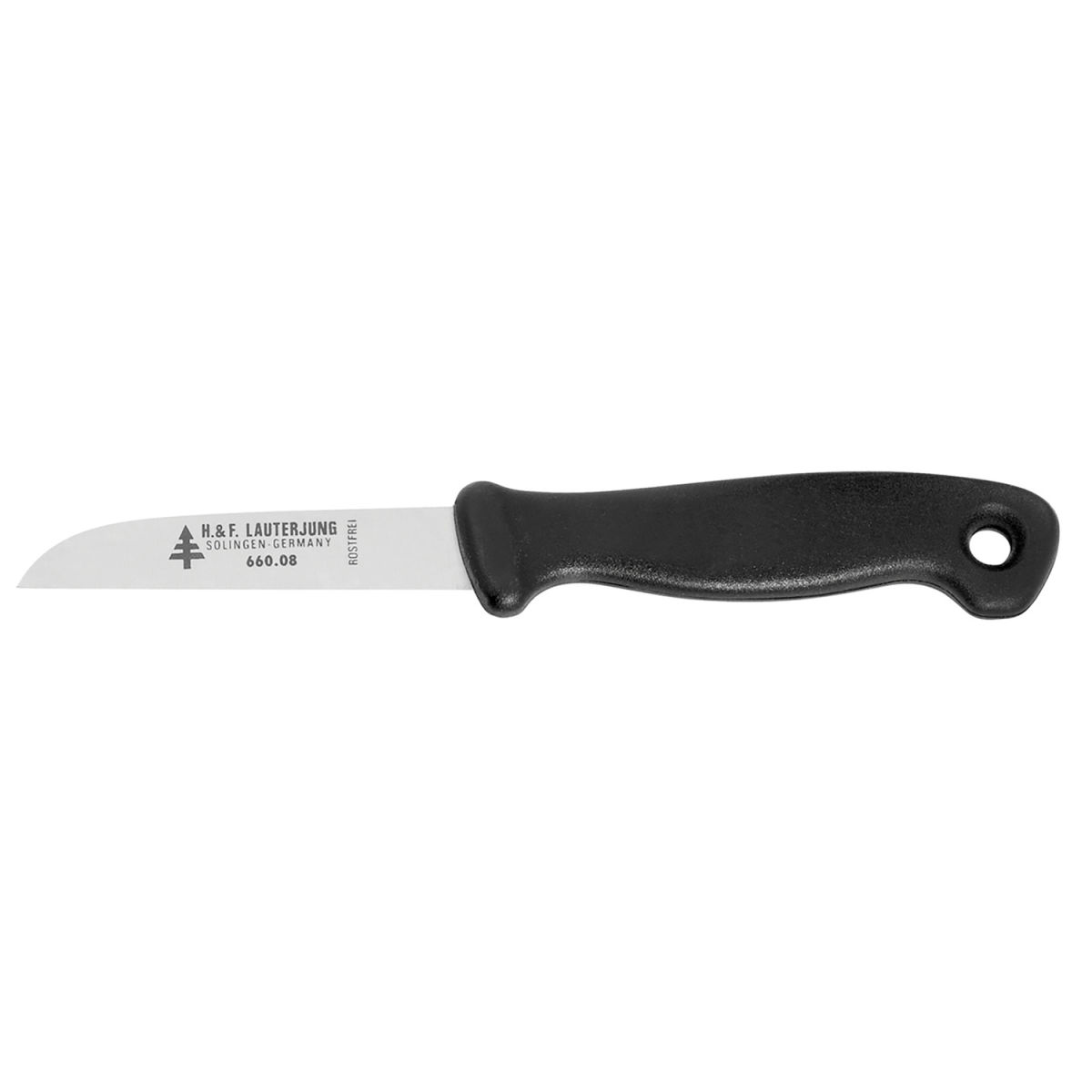 Lauterjung Küchenmesser; Klingenlänge 8 cm; schwarz