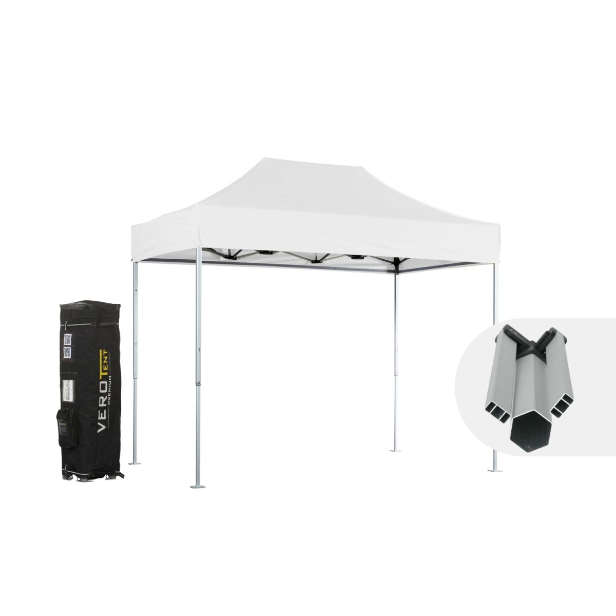 VeroTENT VeroTENT Faltpavillon 2x3m Starter mit Dach ; 200x300x296 cm (LxBxH); weiß